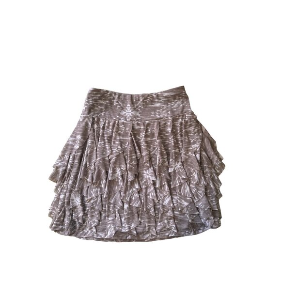 💖INC International Concepts Women's Ruffled Skirt Size S Gray & White - Picture 1 of 5